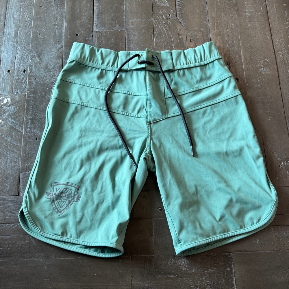 Alphalete Green Competition Shorts - men’s size waist 30